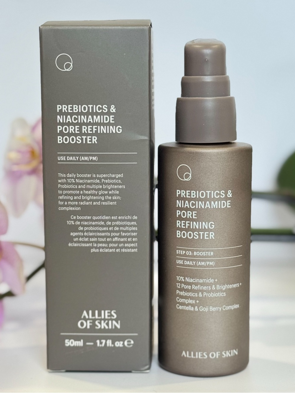 Allies of Skin Prebiotics & Niacinamide Pore Refining Booster 50ml – NEW